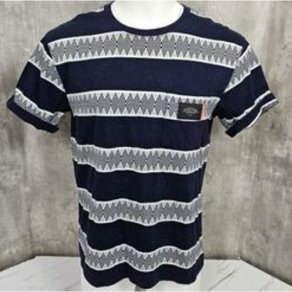 Scotch & Soda Navy and White Patterned Tee